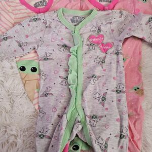 Star Wars Baby Onesie with Green Trim